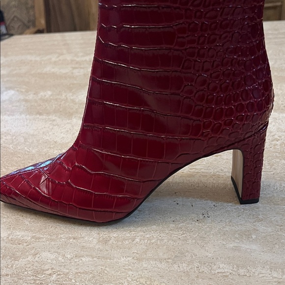 Sam Edelman Elegant Red Croc-Embossed Women's Boots🔥🔥🔥🔥🔥🔥 - Picture 2 of 6